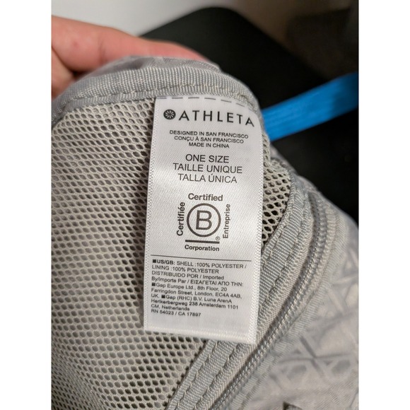 Athleta Women Blue All About Crossbody Bag Crescent Nylon Zip One Size - Picture 10 of 11